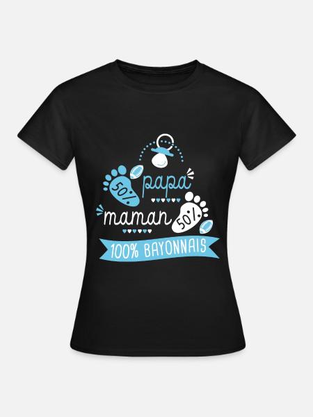 Rugby bébé supporter Rugby Bayonne Bayonnais - T-shirt Femme - noir