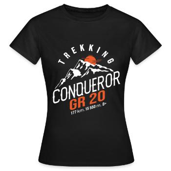 GR 20 Randonnée corse GR 20 Randonnée randonneur Corse - T-shirt Femme - noir - Devant - AI Model Female 172 dark (172cm)