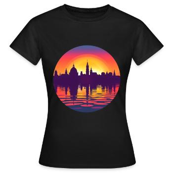 Hall Skyline - Women's T-Shirt - black - Front - AI Model Female 172 dark (172cm)