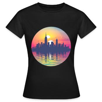 Herne Skyline - Frauen T-Shirt - Schwarz - Vorne - AI Model Female 172 dark (172cm)