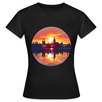 Nuremberg Skyline - Women's T-Shirt - black - Front - AI Model Female 172 dark (172cm)