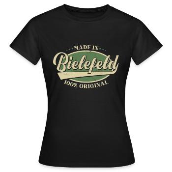 Bielefeld Bielefelder Original - Frauen T-Shirt - Schwarz - Vorne - AI Model Female 172 dark (172cm)
