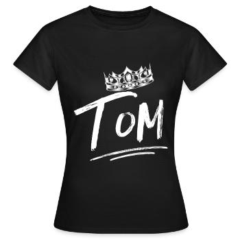 Tom - Frauen T-Shirt - Schwarz - Vorne - AI Model Female 172 dark (172cm)