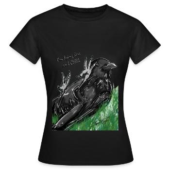 Lye and Chill - T-shirt Femme - noir - Devant - AI Model Female 172 dark (172cm)