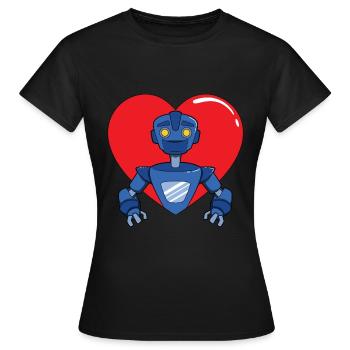 Roboter - Frauen T-Shirt - Schwarz - Vorne - AI Model Female 172 dark (172cm)