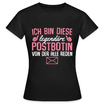 Briefträgerin Paketdienst Legendäre Postbotin - Frauen T-Shirt - Schwarz - Vorne - AI Model Female 172 dark (172cm)