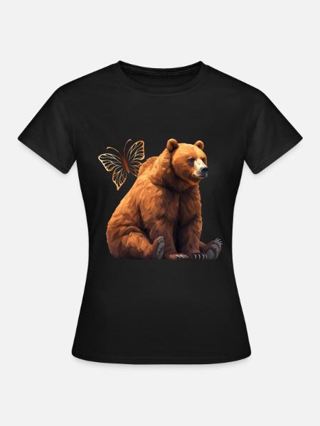 Grizzlybär - Frauen T-Shirt - Schwarz