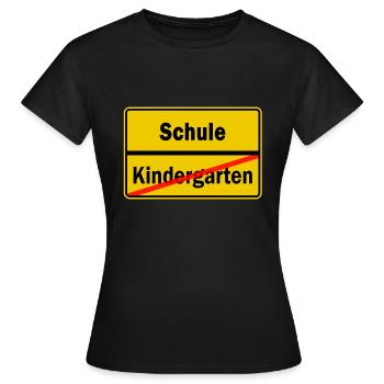 1er jour d'école - Hello school - Bye kindergarten - T-shirt Femme - noir - Devant - AI Model Female 172 dark (172cm)