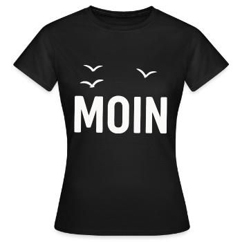 Moin Moewen - Frauen T-Shirt - Schwarz - Vorne - AI Model Female 172 dark (172cm)