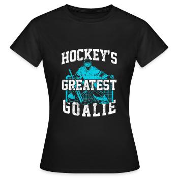 Meilleur gardien de but de hockey - T-shirt Femme - noir - Devant - AI Model Female 172 dark (172cm)