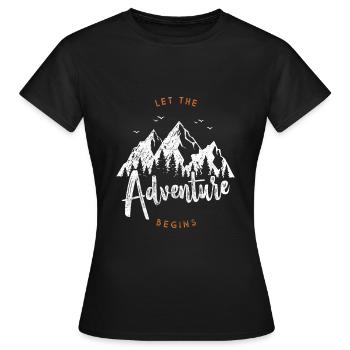 montagnes montagnes en plein air - T-shirt Femme - noir - Devant - AI Model Female 172 dark (172cm)