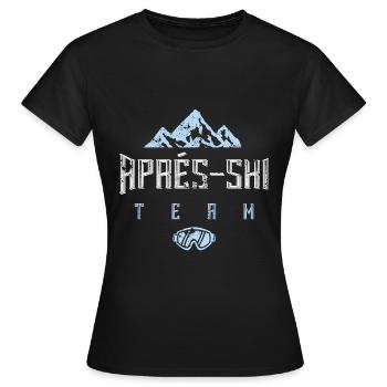 apres ski team - Frauen T-Shirt - Schwarz - Vorne - AI Model Female 172 dark (172cm)
