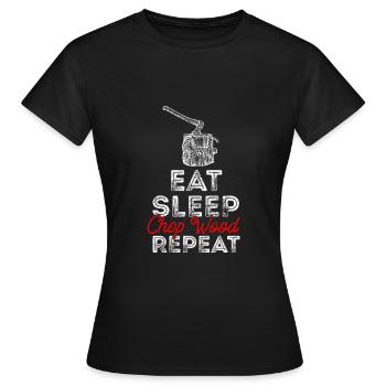 Bûcheron bûcheron - T-shirt Femme - noir - Devant - AI Model Female 172 dark (172cm)