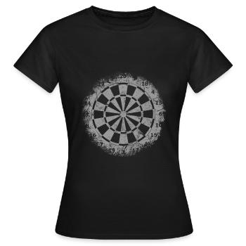 Dartboard symbol - Women's T-Shirt - black - Front - AI Model Female 172 dark (172cm)