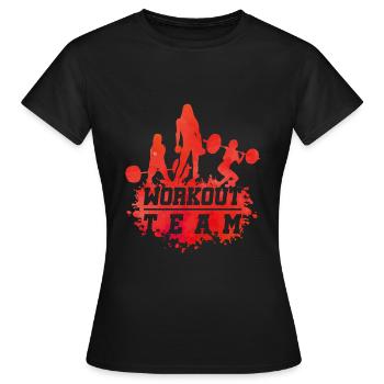 Fitness women group - Women's T-Shirt - black - Front - AI Model Female 172 dark (172cm)