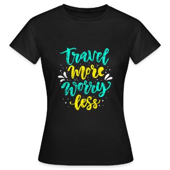 Voyage voyage - T-shirt Femme - noir - Devant - AI Model Female 172 dark (172cm)