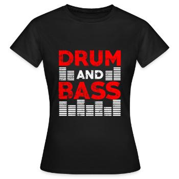 Égaliseur de musique de soirée Drum n Bass - T-shirt Femme - noir - Devant - AI Model Female 172 dark (172cm)