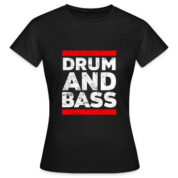 Drum n Bass party music - Frauen T-Shirt - Schwarz - Vorne - AI Model Female 172 dark (172cm)