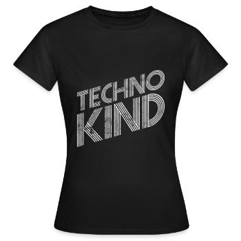 Musique techno - T-shirt Femme - noir - Devant - AI Model Female 172 dark (172cm)