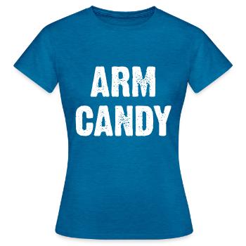 Arm Candy - Women's T-Shirt - antique blue sapphire heather - Front - AI Model Female 172 dark (172cm)