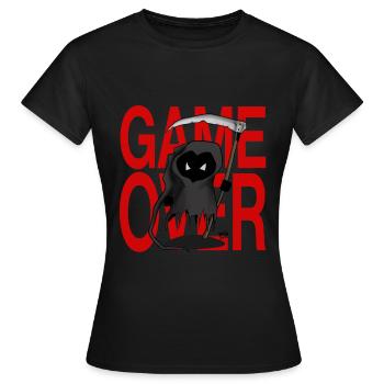 GAME OVER - Women's T-Shirt - black - Front - AI Model Female 172 dark (172cm)