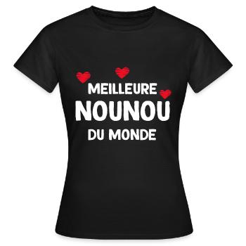 Nounou Parfaite La Meilleure Du Monde - T-shirt Femme - noir - Devant - AI Model Female 172 dark (172cm)