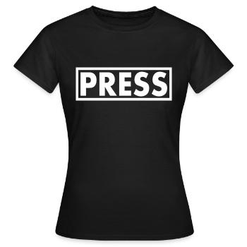 Press - T-shirt Femme - noir - Devant - AI Model Female 172 dark (172cm)