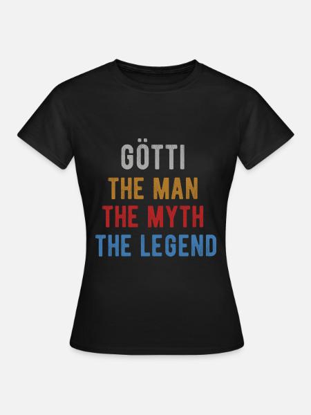 Götti Firmgötti Taufgötti Götti Fragen - Dame-T-shirt - sort