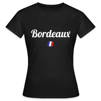 BORDEAUX - T-shirt Femme - noir - Devant - AI Model Female 172 dark (172cm)