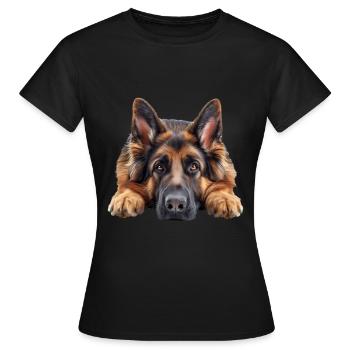 Berger allemand - T-shirt Femme - noir - Devant - AI Model Female 172 dark (172cm)
