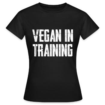 Vegan In Training - Women's T-Shirt - black - Front - AI Model Female 172 dark (172cm)