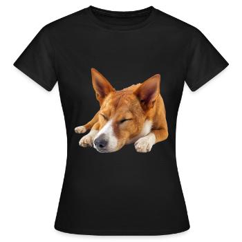 Basenji - Frauen T-Shirt - Schwarz - Vorne - AI Model Female 172 dark (172cm)