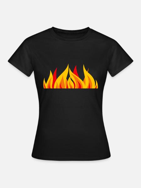 Fire - Frauen T-Shirt - Schwarz