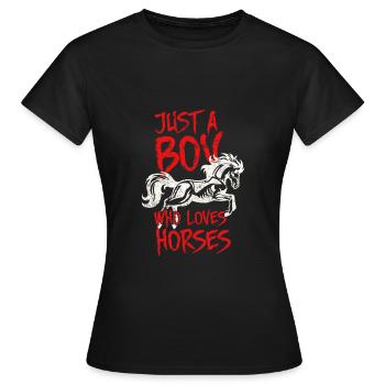 J'adore les chevaux - T-shirt Femme - noir - Devant - AI Model Female 172 dark (172cm)