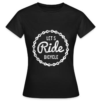 Chaîne de bicyclette - T-shirt Femme - noir - Devant - AI Model Female 172 dark (172cm)