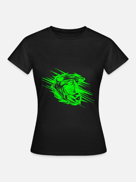 motocross helm extremsport - Frauen T-Shirt - Schwarz