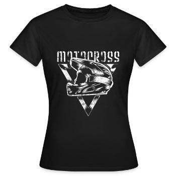 casque de motocross sports extrêmes - T-shirt Femme - noir - Devant - AI Model Female 172 dark (172cm)