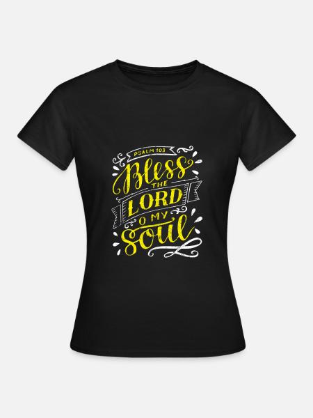 Bibelvers Spruch - Frauen T-Shirt - Schwarz