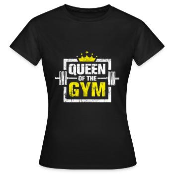 Königin Fitness gym Krone Spruch - Frauen T-Shirt - Schwarz - Vorne - AI Model Female 172 dark (172cm)