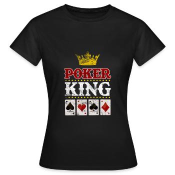 Poker King Cards comme - T-shirt Femme - noir - Devant - AI Model Female 172 dark (172cm)
