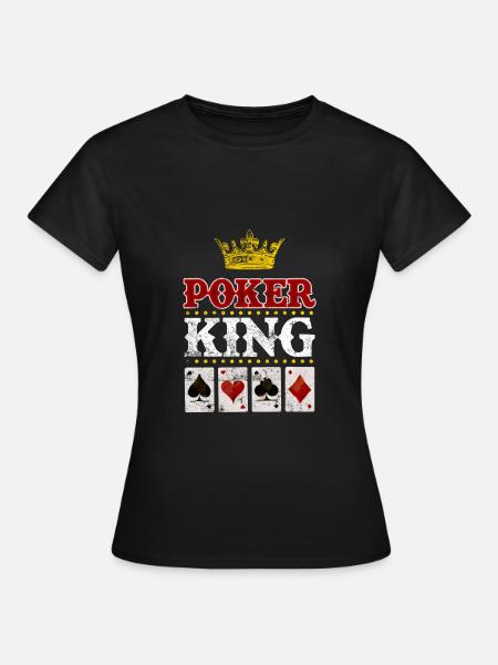 Poker König Karten As - Frauen T-Shirt - Schwarz