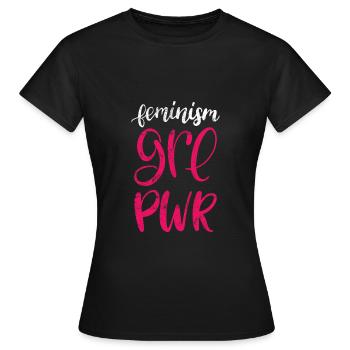 Féministe Féministe - T-shirt Femme - noir - Devant - AI Model Female 172 dark (172cm)
