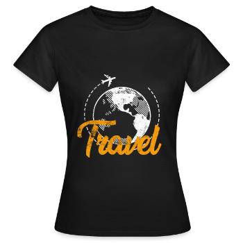 Traveller Globus Travel - Women's T-Shirt - black - Front - AI Model Female 172 dark (172cm)