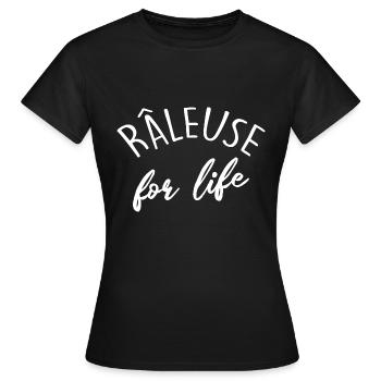 Raleuse de ma Vie Pour une raleuse que j'aime - T-shirt Femme - noir - Devant - AI Model Female 172 dark (172cm)