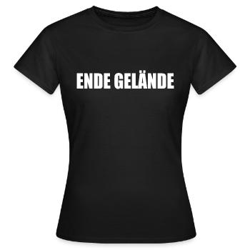 Ende gelände - Frauen T-Shirt - Schwarz - Vorne - AI Model Female 172 dark (172cm)