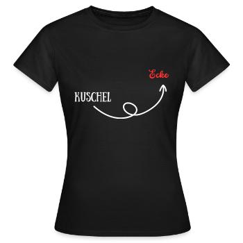 Kuschel Ecke - Frauen T-Shirt - Schwarz - Vorne - AI Model Female 172 dark (172cm)