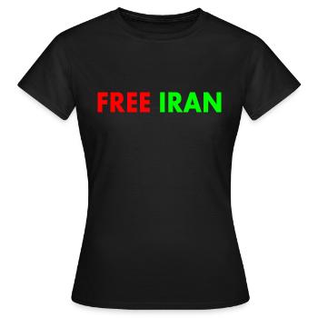 Free iran - T-shirt Femme - noir - Devant - AI Model Female 172 dark (172cm)