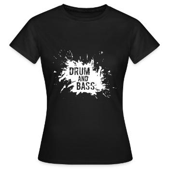 Drum and Bass - T-shirt Femme - noir - Devant - AI Model Female 172 dark (172cm)