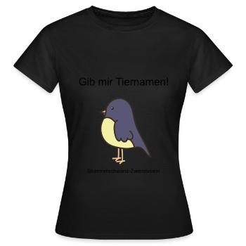 Stummelschwanz-Zwergtyrann - Frauen T-Shirt - Schwarz - Vorne - AI Model Female 172 dark (172cm)