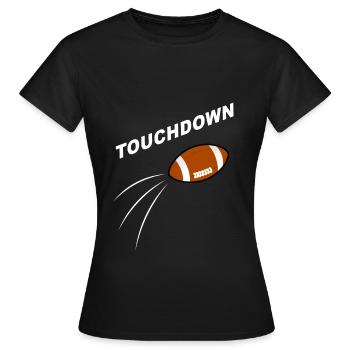Touchdown Football américain Design - T-shirt Femme - noir - Devant - AI Model Female 172 dark (172cm)